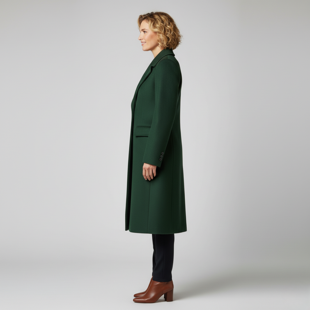 Marcelline - Manteau long à col classique