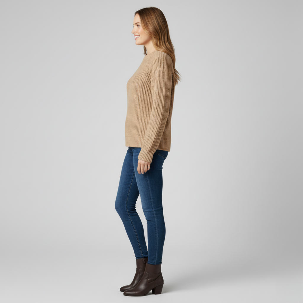 Émilie - Pull en maille à col rond