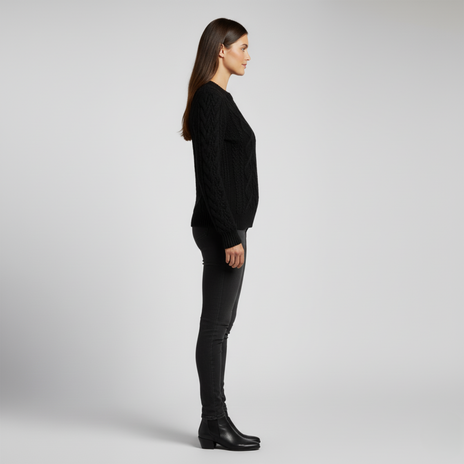 Élodie – Pull à motif tressé