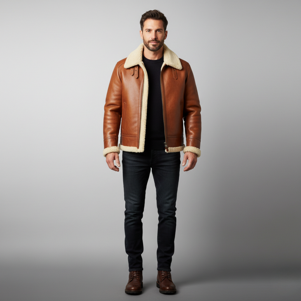 Benoît - Veste aviateur à col doublé