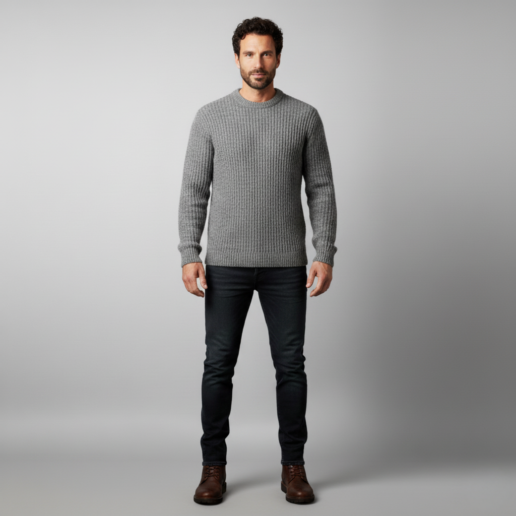 Alban - Pull en maille à col rond