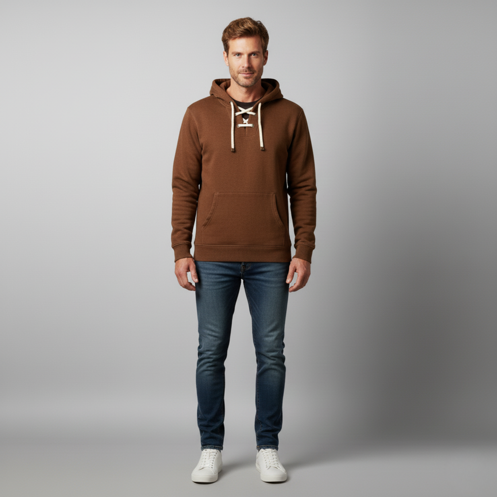 Maxence - Sweat à capuche avec laçage